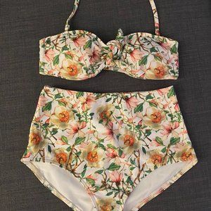 Topshop Floral Swimsuit Set